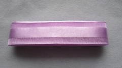 2 – 7/8″ ORGANZA W/SATIN EDGED RIBBONS – LIGHT PURPLE/GRAY – 1 YARD @