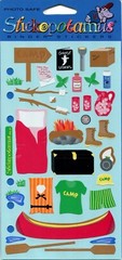 Camp, summer camp, 4×7″ scrapbook stickers Sticko PR21 – EK Success