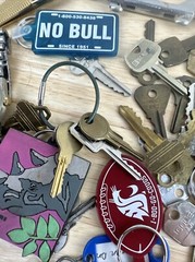 Grandpas Junk Drawer Journal Vintage Supplies, Keys Blanks, Watches, Keychains +