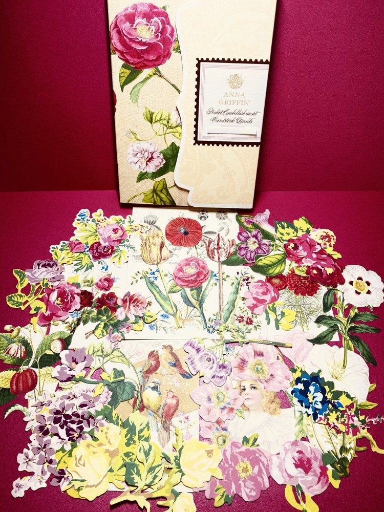 Anna Griffin Pocket Embellishment DieCuts 30 Pcs Total – Flowers & Layers! WOW!