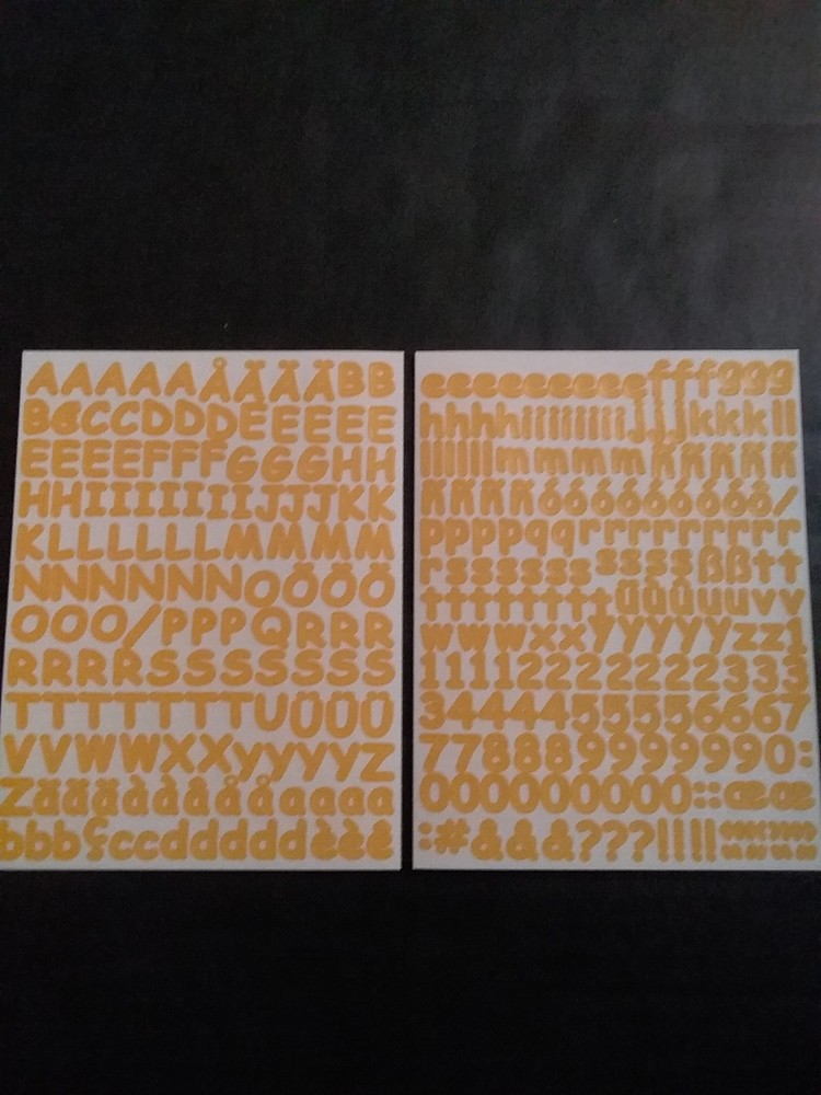 Creative Memories – Mini ABC/123 – Yellow Sassy Stickers – One Sheet