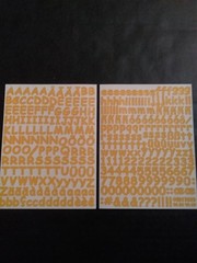 Creative Memories – Mini ABC/123 – Yellow Sassy Stickers – One Sheet
