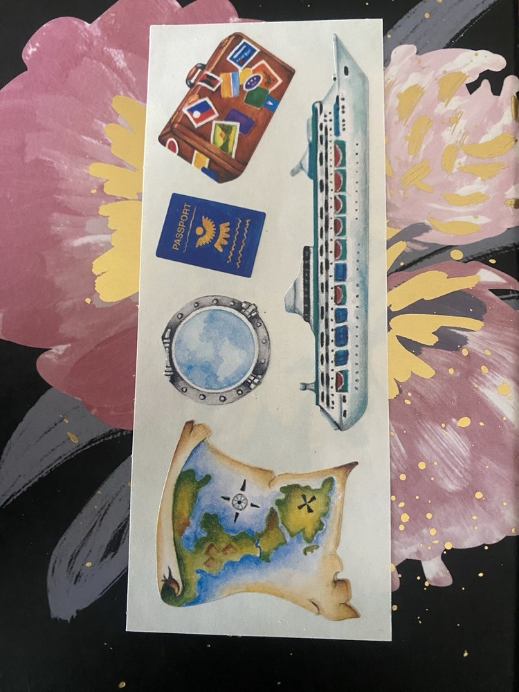 Vintage Creative Memories Cruise Ship Theme Sticker Strip 2×5 Inches