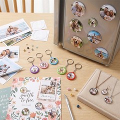 IGOGO Epoxy Resin Dome Stickers – Clear or Glitter 2 Inch,