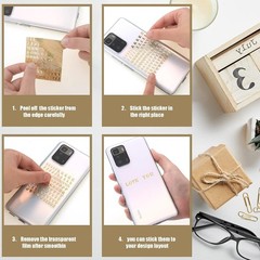 18 Sheets of Elegant Gold Self-Adhesive Letter & Number Stickers for Crafts