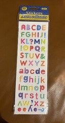 Alphabet Stickers Autocollants – Neon Colors – 61 Count