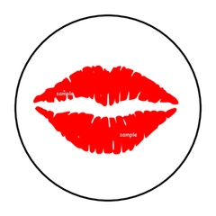 30 RED LIPS ENVELOPE SEALS LABELS STICKERS TAGS FAVORS STAMPS 1.5″ ROUND GIFTS