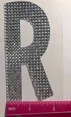 GIANT SILVER RHINESTONE LETTER “R” Stickers(1pc)JoAnn’s•Name•Initial •Label•Last