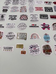 50pc Coworker Stickers Funny Emotional Support Work Bestie Appreciation Decals