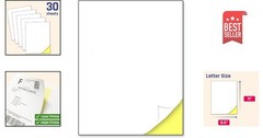 30 Pack White Matte Sticker Paper – Perfect for Laser & Inkjet Printing
