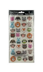 Horizon Group USA Stickers Dimensional Puffy Animal Heads 32 Pieces .725 – 1”