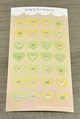 NEW PaperKumaCo “Squad Hearts V4” 💕 Sticker Sheet Paper Kuma Co Stickers