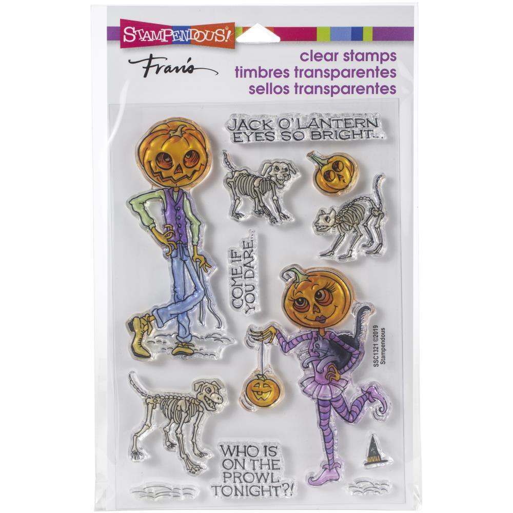New Stampendous Rubber Stamp HALLOWEEN PUMPKIN PEOPLE fall free USA ship