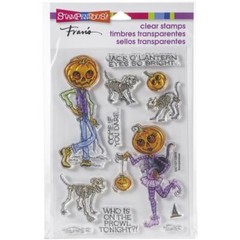 New Stampendous Rubber Stamp HALLOWEEN PUMPKIN PEOPLE fall free USA ship