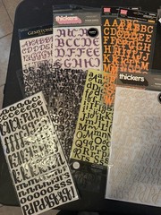 Alphabet Letter Stickers Lot Of 14 Sheets, Scrapbooking, Crafts