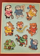 1 Sheet – Vintage Shirt Tales Stickers – Rick, Bogey, Tyg, Digger and Pammy