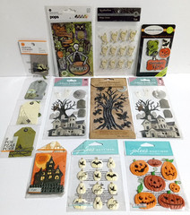Scrapbooking Sticker Lot 10 Packages Halloween Ghost Bats Spider Dimensional b)