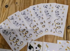 Mrs. Grossman’s VTG Stickers Silver & Gold Party Swirls Stars Creative Memories