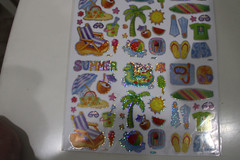 Laser Summer Beach 62PC Floaties Ice Cream Beach Chair Ball Shells Scrapbooking