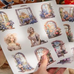 Pre- Sticker Book for Journaling, Dual Materials, Decorative Frame3434
