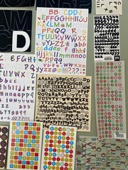 DE-STASH Alphabet Stickers Incomplete! 48 Sheets! Sticko, Scenic Route, K & Co