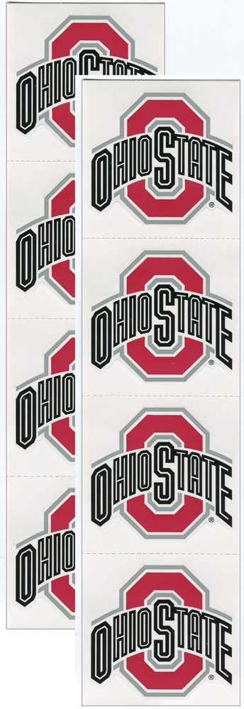 Ohio State University BUCKEYES 8/pk NCAA Logo Scrapbook Stickers