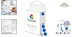 Adhesive Dark Blue Round Labels, 1000 Count for Classroom and Office Supplies