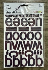 Basic Grey ***EVA*** Coordinating Designer Chip Stickers Alphabet NEW
