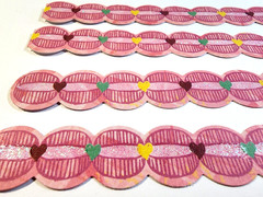Lips Hearts Lipstick Beauty 4pcs Stickers Glitter Accent K&Company 6″ x 5/8″ NEW
