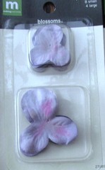 Paper Flower Blossoms White Yellow Green Daisy Blue Pansy or Hydrangea NEW