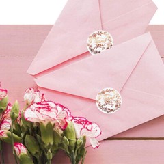 500Pcs 1.5″ Thank You Stickers Rose Gold Small Business Envelope Sticker Round