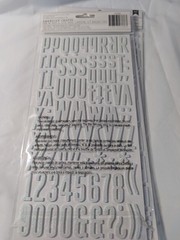 Thickers White Glitter Foam Letter Stickers 6″X11″ Sheets 3 packs