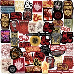 DUNGEONS AND DRAGONS YEAR OF THE DRAGON VARIETY DIE CUT VINYL 50 CT STICKER PACK