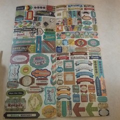 Huge Diecut Scrapbooking Clipboard 46 Sheets Bundle 3500 Pieces Alphabet Phrases