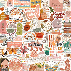 300 Pcs Motivational Inspirational Stickers for Scrapbook, Laptop, Water Bottle