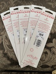 Mrs. Grossman’s Sticker Strip Sparkle Ornaments Prismatic Christmas – Lot of 5
