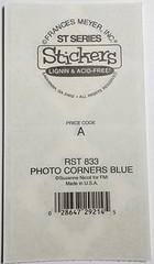 Frances Meyer Photo Corners Blue Stickers NOS Vintage Scrapbooking Lot of 7