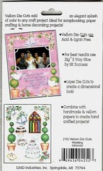 Vellum Die Cuts Wedding Scrapbook Cake Bells Flowers Dove Acid Free #CR17