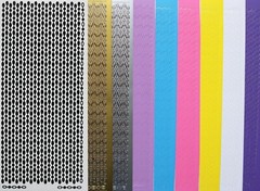 Decorative Chain Border Lines PEEL OFF STICKERS Fine Cardmaking 9 Colours
