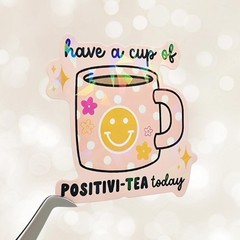 100 Pcs Holographic Positive Affirmation Stickers for Adult Women Teens, Waterpr