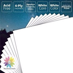 10 PCS 13×19 Inch White Uncut Mat Boards Acid Free 4Ply Thickness Core Photo