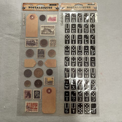 LOT OF 5-Rebecca Sower Nostalgiques Vintage Sticko Stickers Embellishments RARE