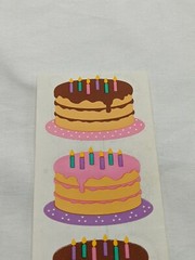Vintage 1988 Mrs Grossmans Birthday Cake Stickers