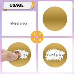 300 Pcs Scratch Off Stickers Sitckers 1 inches Round Self Adhesive Scratch Off