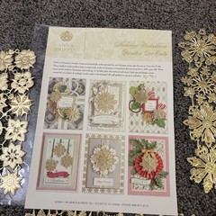Anna Griffin Holiday Medallion Dresden Die Cuts Gold Foil New 47 Dies Germany