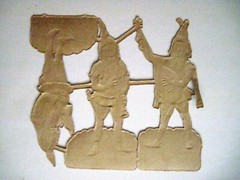 Fantastic 1800’s Vintage Die Cut of Old Men Playing Instruments-Germany-L&B (A)*