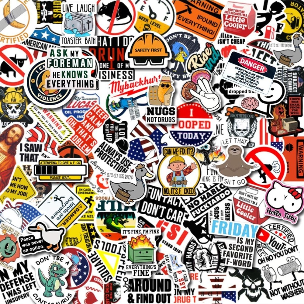150pcs Funny Stickers for Adults Prank Meme Hilarious Sticker Pack for Laptop Ha