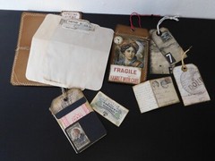 Junk Journal Add On OOAK File Envelope Note Pad Ephemera Tags Choice Of Set