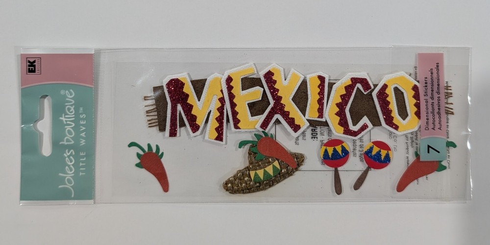 Jolee’s Mexico Travel Vacation Scrapbooking Title Stickers