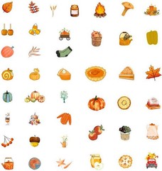 Fall Stickers, Autumn-Themed Stickers with Pumpkins, Leaves, Animals & More –…